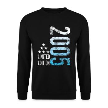 2005 Limited Edition 18. Geburtstag Outfit deko - Unisex Pullover - Schwarz - Vorne - Alina (178cm) & Michal (187cm)