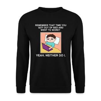 Conception de travail hors lit pour les fiers Pinoys - Sweat-shirt Unisexe - noir - Devant - Alina (178cm) & Michal (187cm)