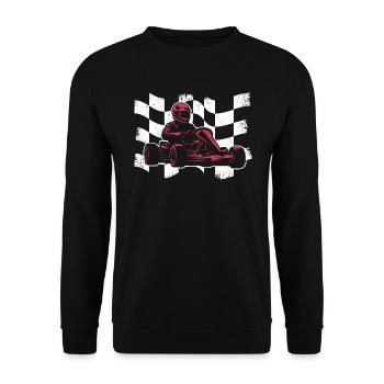 Kart Race Kart Karts Garçons Hommes Go-Kart - Sweat-shirt Unisexe - noir - Devant - Alina (178cm) & Michal (187cm)