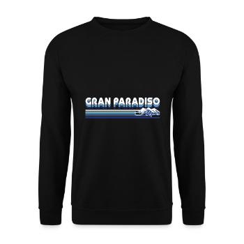Gran Paradiso – King of the Italian Alps - Unisex Sweatshirt - black - Front - Alina (178cm) & Michal (187cm)