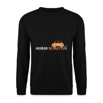 heißer Schlitten - Unisex Pullover - Schwarz - Vorne - Alina (178cm) & Michal (187cm)