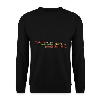 Verkaufe wenn sie gierig.. - Unisex Pullover - Schwarz - Vorne - Alina (178cm) & Michal (187cm)