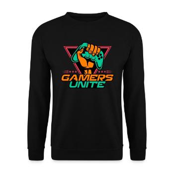 Gamer, rassemblez-vous ! - Sweat-shirt Unisexe - noir - Devant - Alina (178cm) & Michal (187cm)