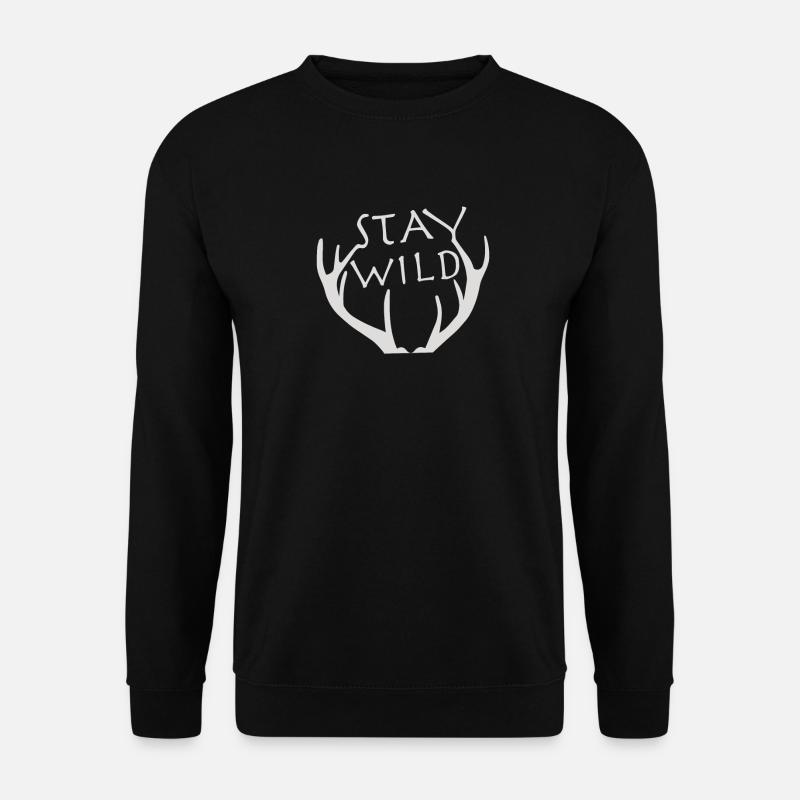 Natur Wild Hirsch - Unisex Pullover - Schwarz