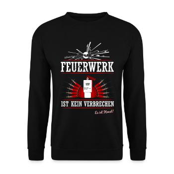 Feuerwerk ist kein Verbrechen Pyro - Unisex Pullover - Schwarz - Vorne - Alina (178cm) & Michal (187cm)
