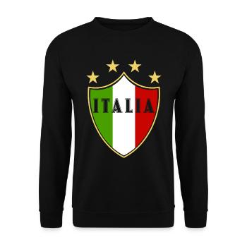 Italia fun - Unisex Pullover - Schwarz - Vorne - Alina (178cm) & Michal (187cm)