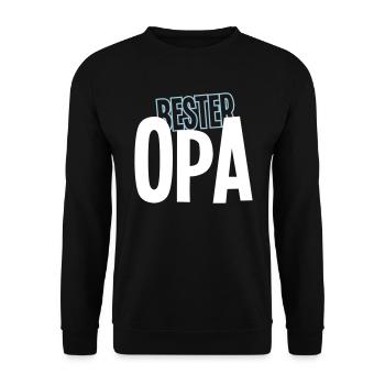 Geschenk Opa | Bester Opa - Unisex Pullover - Schwarz - Vorne - Alina (178cm) & Michal (187cm)