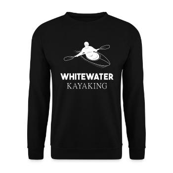 Whitewater Kayaking - Unisex Sweatshirt - black - Front - Alina (178cm) & Michal (187cm)