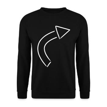 Arrow drawing sketch white - Unisex Sweatshirt - black - Front - Alina (178cm) & Michal (187cm)