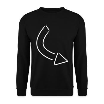 Flèche dessin esquisse blanc - Sweat-shirt Unisexe - noir - Devant - Alina (178cm) & Michal (187cm)
