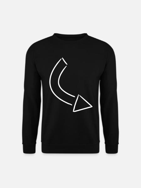 Arrow drawing sketch white - Unisex Sweatshirt - black