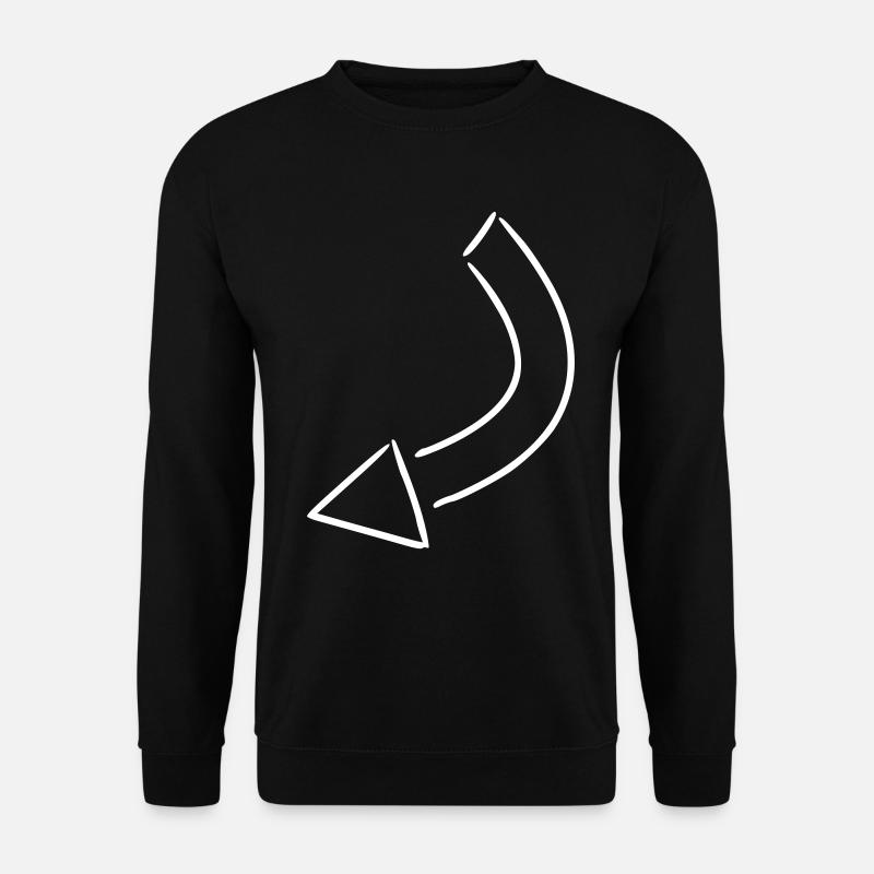Arrow drawing sketch white - Unisex Sweatshirt - black