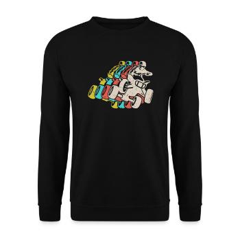 Quad Bike Vintage Quad Rider Enfants VTT - Sweat-shirt Unisexe - noir - Devant - Alina (178cm) & Michal (187cm)