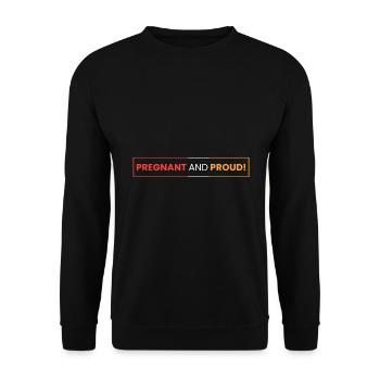enceinte et fière! - Sweat-shirt Unisexe - noir - Devant - Alina (178cm) & Michal (187cm)