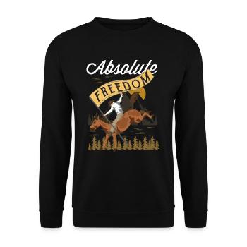 cow-boy - Sweat-shirt Unisexe - noir - Devant - Alina (178cm) & Michal (187cm)