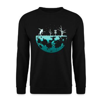 Disc Golf Player Planet Disc Golf Disc Golf Player - Sweat-shirt Unisexe - noir - Devant - Alina (178cm) & Michal (187cm)