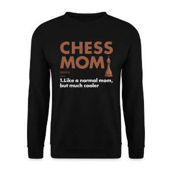 Chess Player Mom Definition Chess - Unisex Pullover - Schwarz - Vorne - Alina (178cm) & Michal (187cm)