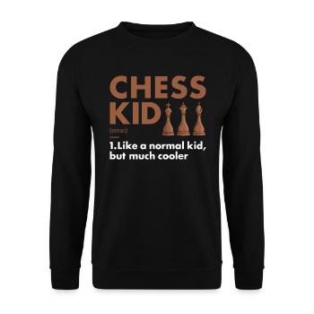 Chess Player Kid Definition Chess - Unisex Pullover - Schwarz - Vorne - Alina (178cm) & Michal (187cm)