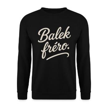 Balek frero - Sweat-shirt Unisexe - noir - Devant - Alina (178cm) & Michal (187cm)
