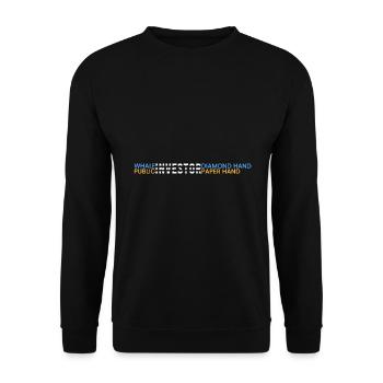 Whale Investors = Diamant - Sweat-shirt Unisexe - noir - Devant - Alina (178cm) & Michal (187cm)