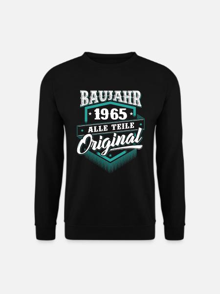 1965 Geburtsjahr Geburtstag Geburt geboren - Unisex Pullover - Schwarz