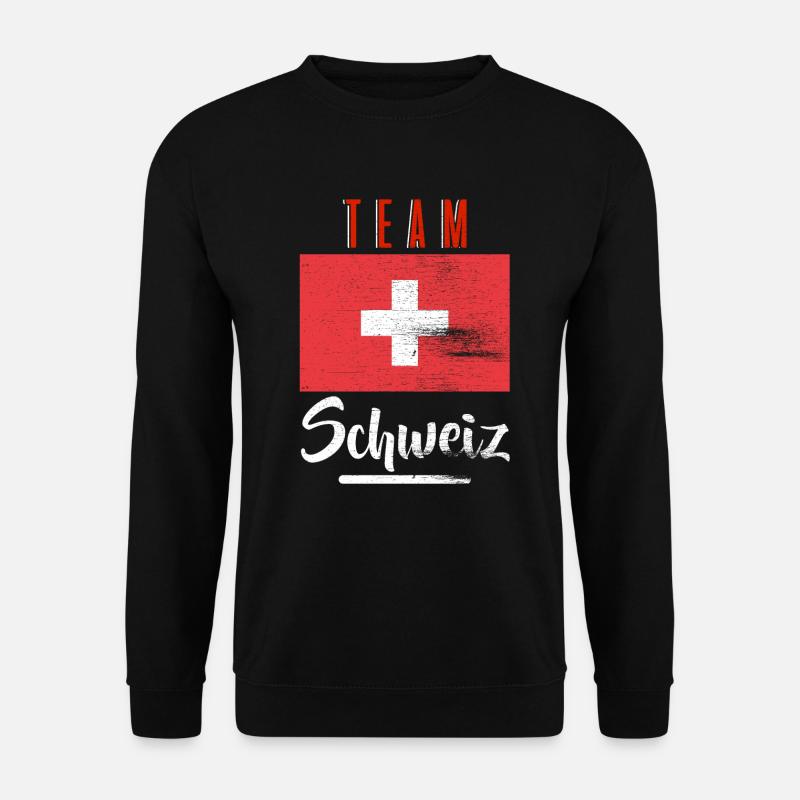 Schweiz Team T-shirt Geschenk shirt - Unisex Pullover - Schwarz