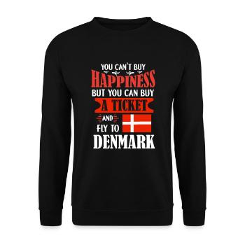 Danemark Billet d’avion T-shirt maison - Sweat-shirt Unisexe - noir - Devant - Alina (178cm) & Michal (187cm)