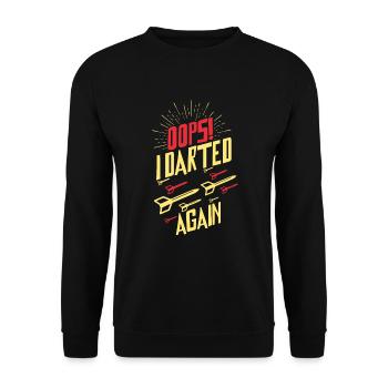 Darts Shirt Ally Pally cadeau Darts - Sweat-shirt Unisexe - noir - Devant - Alina (178cm) & Michal (187cm)