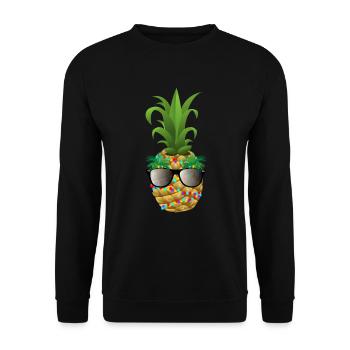 Ananas Lichterkette t-shirt Geschenk Dress - Unisex Pullover - Schwarz - Vorne - Alina (178cm) & Michal (187cm)
