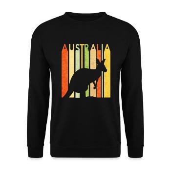 Kangaroo retro - Unisex Sweatshirt - black - Front - Alina (178cm) & Michal (187cm)