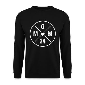 Annonce de bébé Maman 24 Mère Descendance Maman 2024 - Sweat-shirt Unisexe - noir - Devant - Alina (178cm) & Michal (187cm)