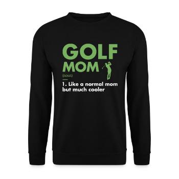 Sport Maman Définition Golf - Sweat-shirt Unisexe - noir - Devant - Alina (178cm) & Michal (187cm)