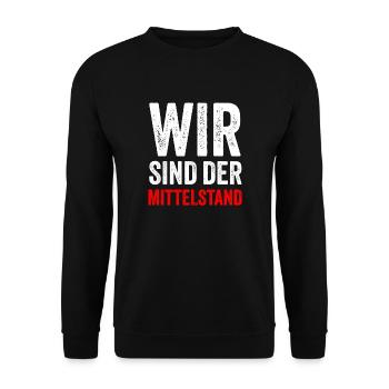 WIR SIND DER MITTELSTAND - Unisex Pullover - Schwarz - Vorne - Alina (178cm) & Michal (187cm)