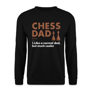 Chess Player Dad Definition Chess - Unisex Pullover - Schwarz - Vorne - Alina (178cm) & Michal (187cm)