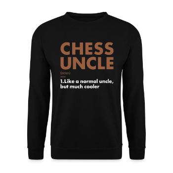 Chess Player Uncle Definition Chess - Unisex Pullover - Schwarz - Vorne - Alina (178cm) & Michal (187cm)