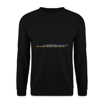 Wal Investor=Diamentenhand - Unisex Pullover - Schwarz - Vorne - Alina (178cm) & Michal (187cm)
