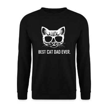 Meilleur papa chat jamais cadeau de motif de chat papa chat - Sweat-shirt Unisexe - noir - Devant - Alina (178cm) & Michal (187cm)