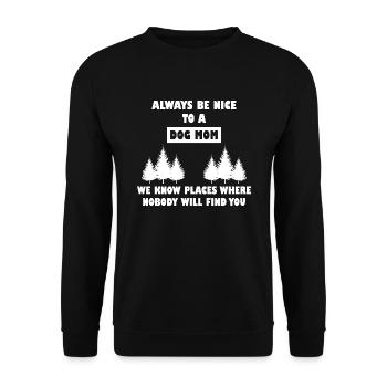 Chien maman chiens chien maman chiens disant humour - Sweat-shirt Unisexe - noir - Devant - Alina (178cm) & Michal (187cm)