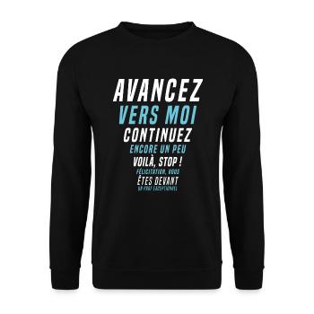 Idée cadeau enseignant, humour éducation scolaire - Sweat-shirt Unisexe - noir - Devant - Alina (178cm) & Michal (187cm)