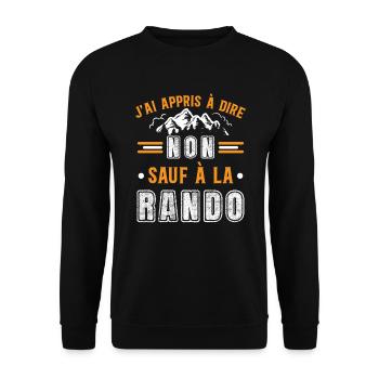 Randonnée Idée cadeau randonneur humour - Sweat-shirt Unisexe - noir - Devant - Alina (178cm) & Michal (187cm)