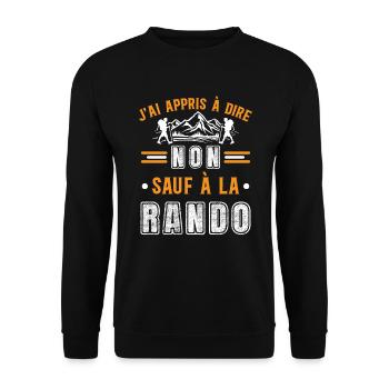 Randonnée Idée cadeau randonneur humour - Sweat-shirt Unisexe - noir - Devant - Alina (178cm) & Michal (187cm)