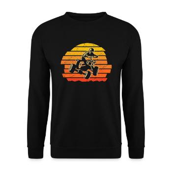 Pilote de VTT Graphique Quad Quad Quad - Sweat-shirt Unisexe - noir - Devant - Alina (178cm) & Michal (187cm)