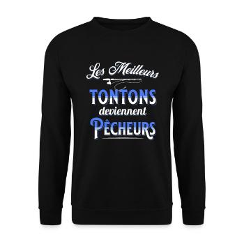 Pêche Cadeau pour Pêcheur Sport Citation Humour - Sweat-shirt Unisexe - noir - Devant - Alina (178cm) & Michal (187cm)