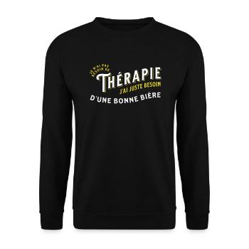 Apéro Idée Cadeau Citation Bière Alcool Apéritif - Sweat-shirt Unisexe - noir - Devant - Alina (178cm) & Michal (187cm)