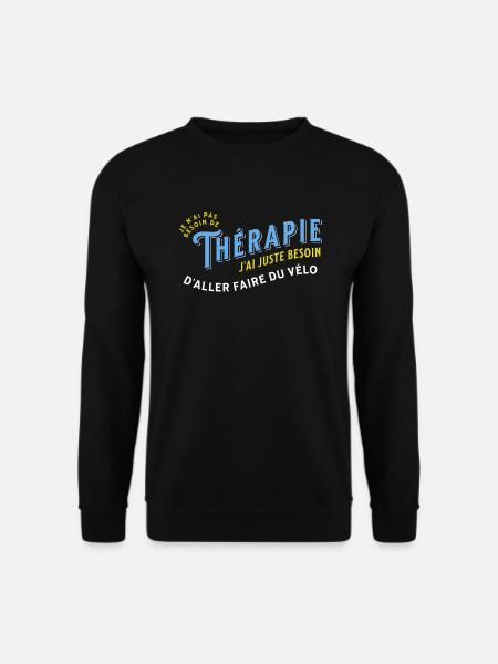 Cycliste, idée cadeau pour passionné vélo Cyclisme - Sweat-shirt Unisexe - noir