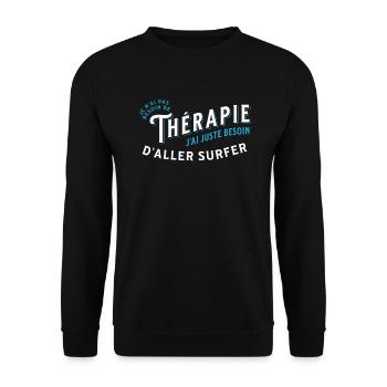 Surf Idée Cadeau Pour Surfeur Citation Humour - Sweat-shirt Unisexe - noir - Devant - Alina (178cm) & Michal (187cm)