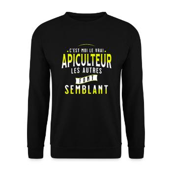 Apiculture Cadeau pour Apiculteur Abeilles Humour - Sweat-shirt Unisexe - noir - Devant - Alina (178cm) & Michal (187cm)