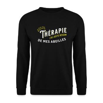 Apiculture, humour apiculteur cadeau anniversaire - Sweat-shirt Unisexe - noir - Devant - Alina (178cm) & Michal (187cm)