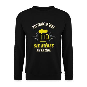 Apéro Idée Cadeau Bière Alcool Apéritif Cocktail - Sweat-shirt Unisexe - noir - Devant - Alina (178cm) & Michal (187cm)
