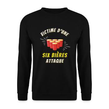 Apéro Idée Cadeau Bière Alcool Apéritif Cocktail - Sweat-shirt Unisexe - noir - Devant - Alina (178cm) & Michal (187cm)